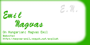 emil magvas business card